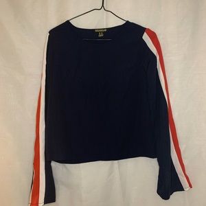Navy Blue Blouse from Revamped in XS